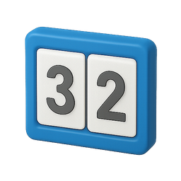 number, 3d, count