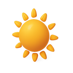 sun, 3d, yellow