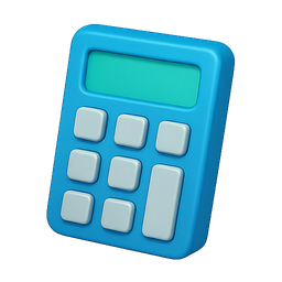 calculator, blue, buttons
