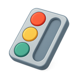 traffic light, colors, 3D design