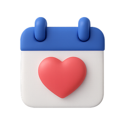 calendar, heart, love