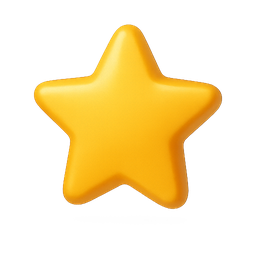 star, 3d, yellow