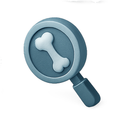 search, magnifying, bone