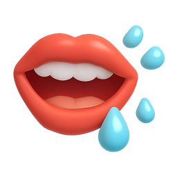 lips, mouth, saliva