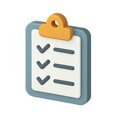 checklist, clipboard, task