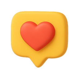 heart, chat, message
