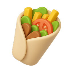 wrap, food, vegetables