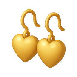 earrings, heart, jewelry