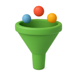 funnel, 3d, shapes