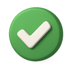 check, 3d, green