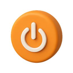 power, button, 3d
