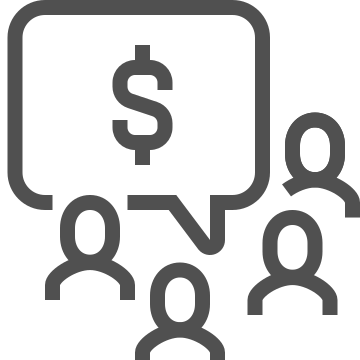 Business partnership, collaboration, financial discussion icon vector icon