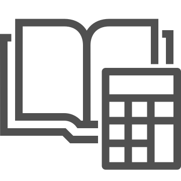 Book, calculation, calculator icon vector icon