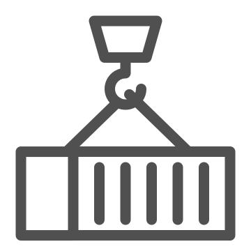 cargo, container, crane vector icon